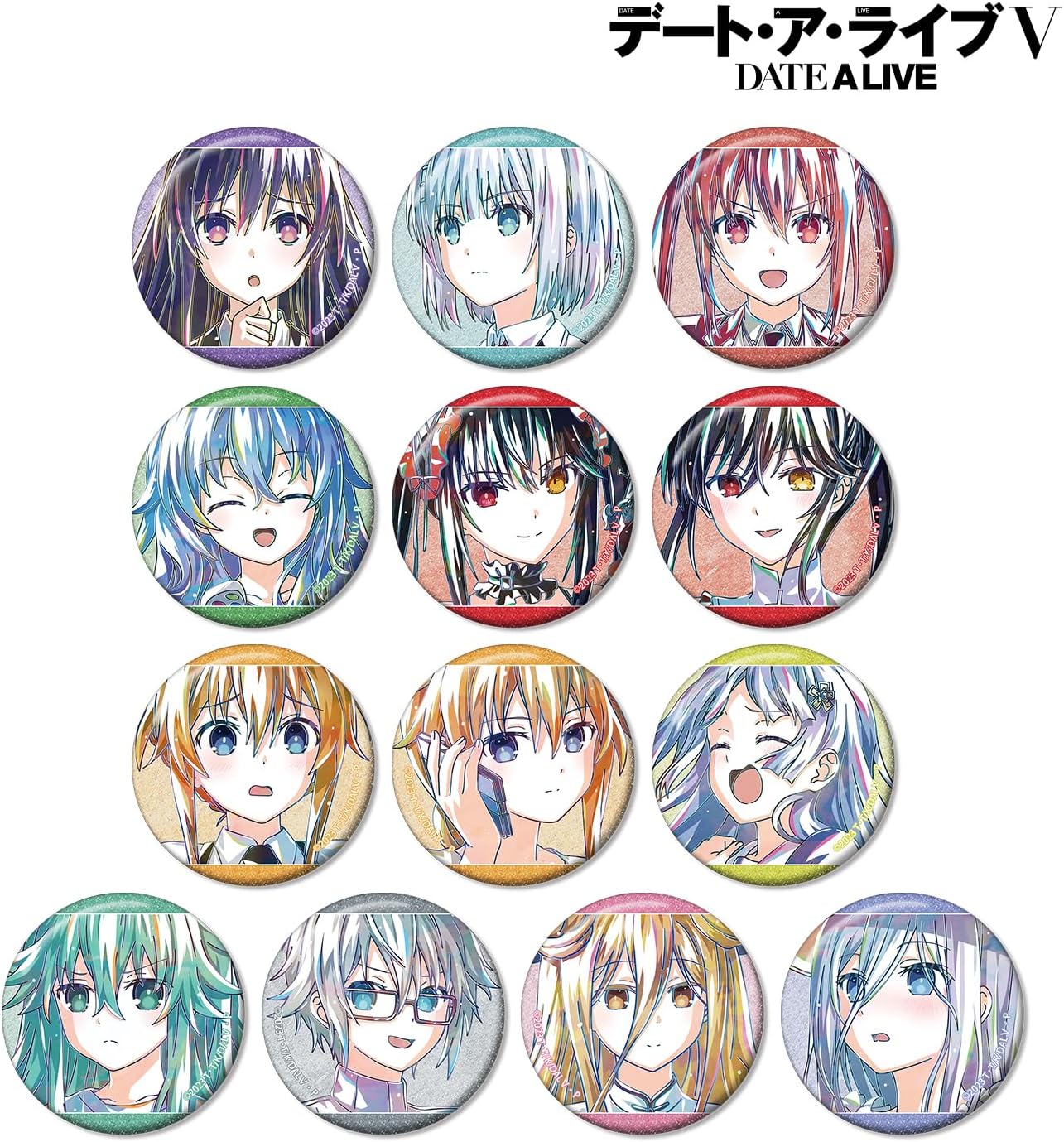 Anime Date A Live V Trading Ani Art Vol. 2 Glitter Can Badges Box of 13
