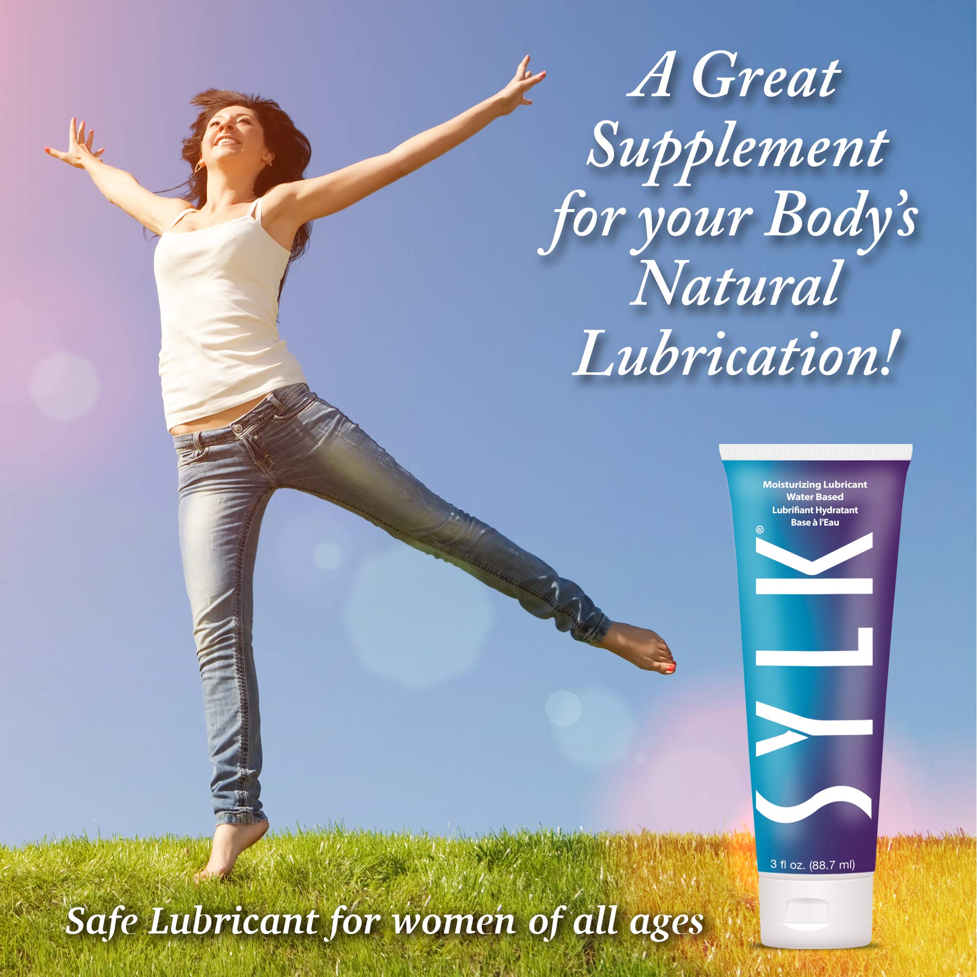 Sylk Moisturizing Personal Lubricant, Doctor Recommended, Water Based,  Non-Sticky, Condom Compatible, No Added Fragrance