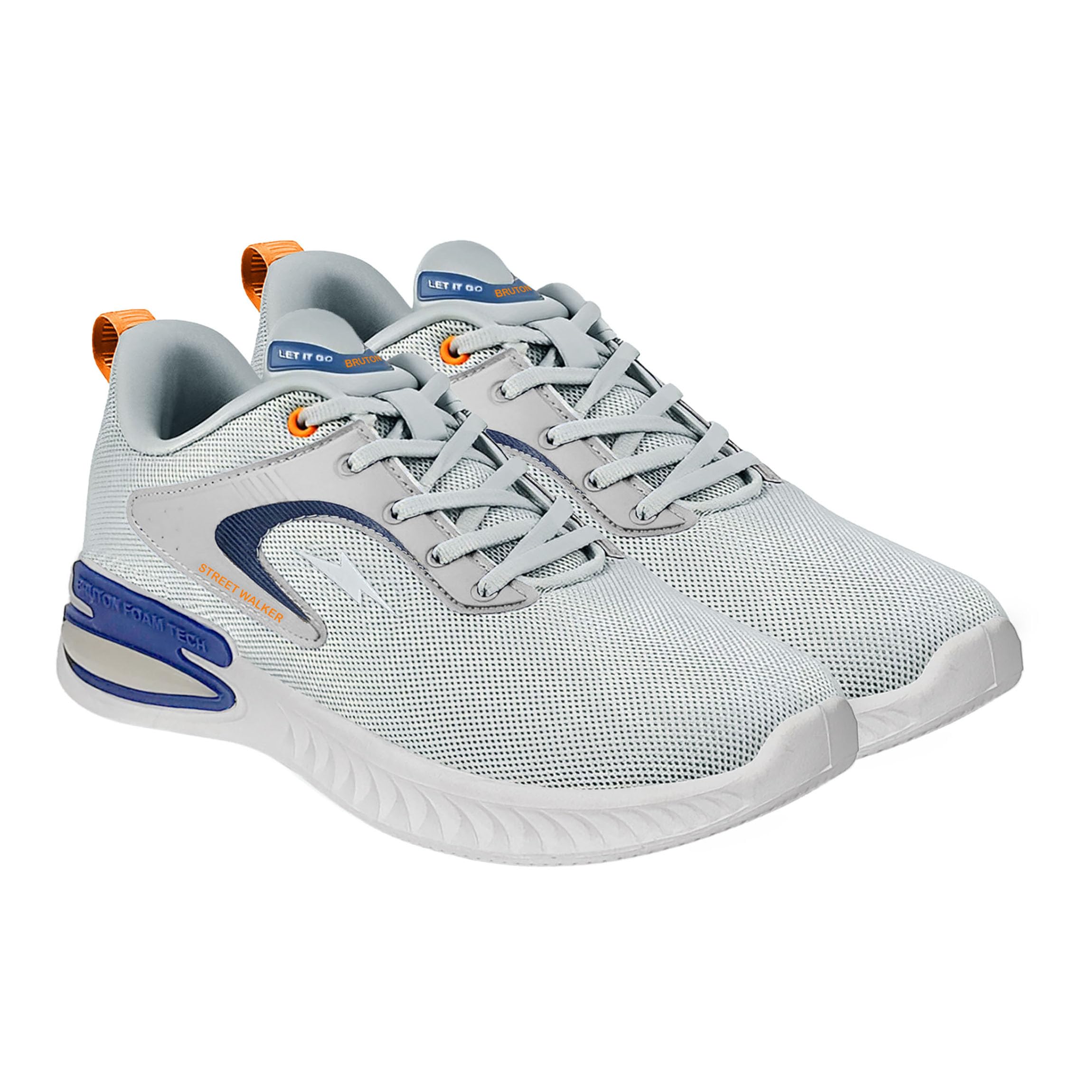 BRUTON Sneakers Lace-Up Casual Shoes PVC Walking Shoes for Men-Grey, Size : 8 (B0D424CPZS) Amazon Price History, Amazon Price Tracker