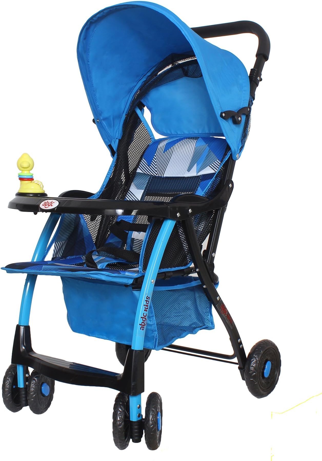 Abdc Kids Premium Ultra Light Flat Bed Baby Pram Stroller, Blue