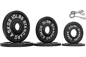 Signature Fitness 35lb Cast Iron Weight Plate for Strength Training