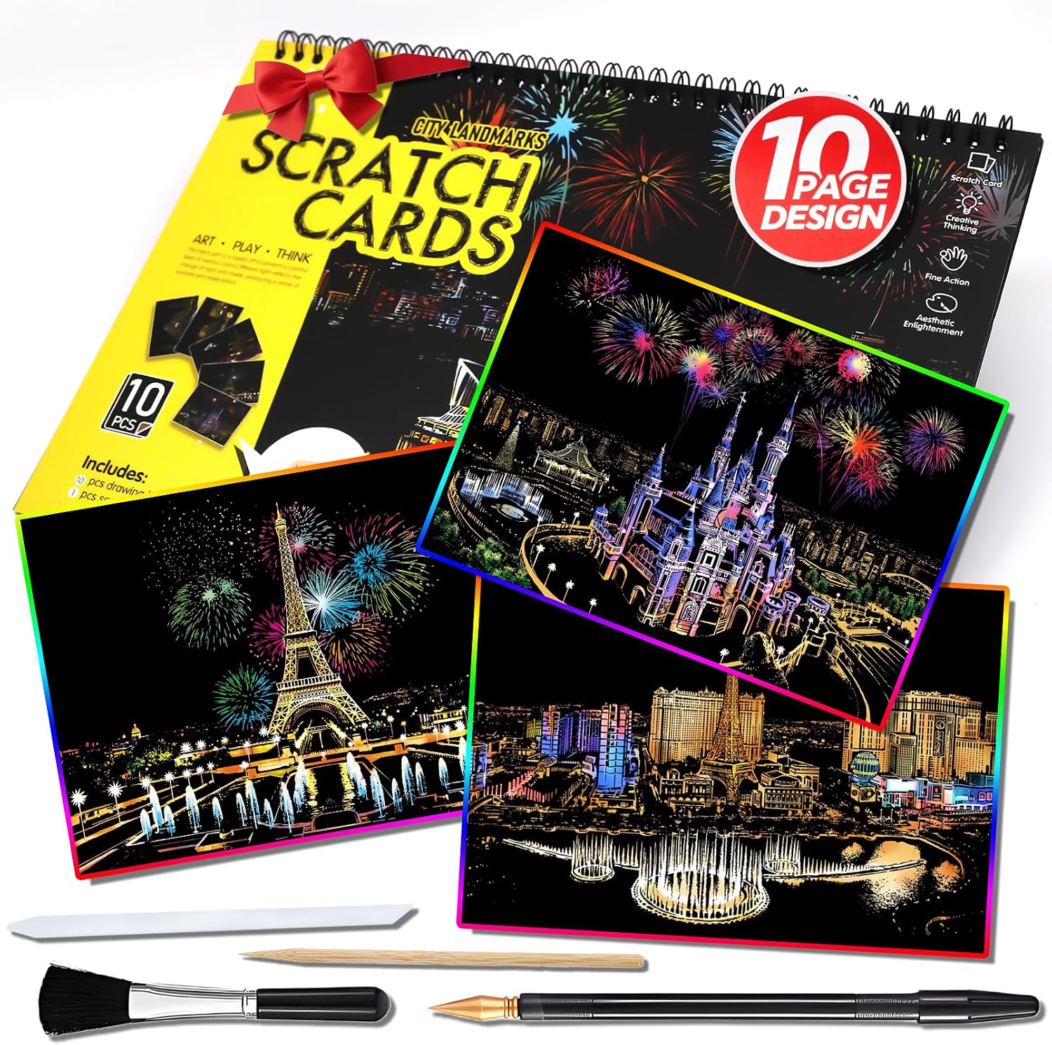Amazon.com: 10 PCS Cityscape Scratch Art B…