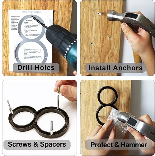 Miniatura 8 de Letrero de dirección de 6 pulgadas, números de casa modernos de metal, números de casa negros para exteriores con tornillos, negro brillante número 0