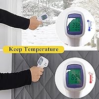 Vista 5 de NICETOWN Cortina de puerta con aislamiento térmico para interiores y exteriores, bloqueador de corrientes de aire de 26 x 78 pulgadas de grosor