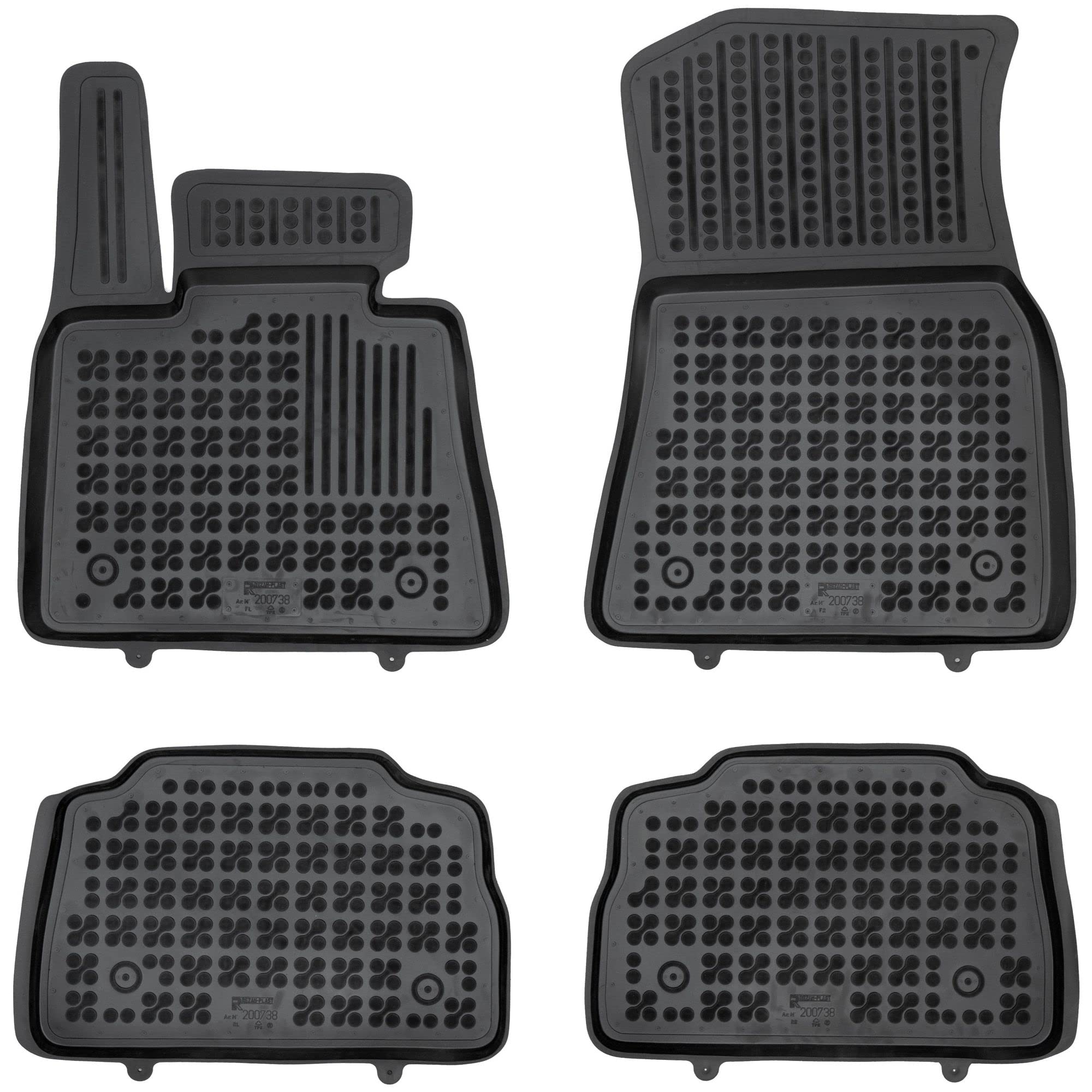 Tappetini In Gomma Per BMW X6 G06 Dal 2019 - Set Completo Antiscivolo, Bordi Rialzati, Resistente A Temperature Estreme