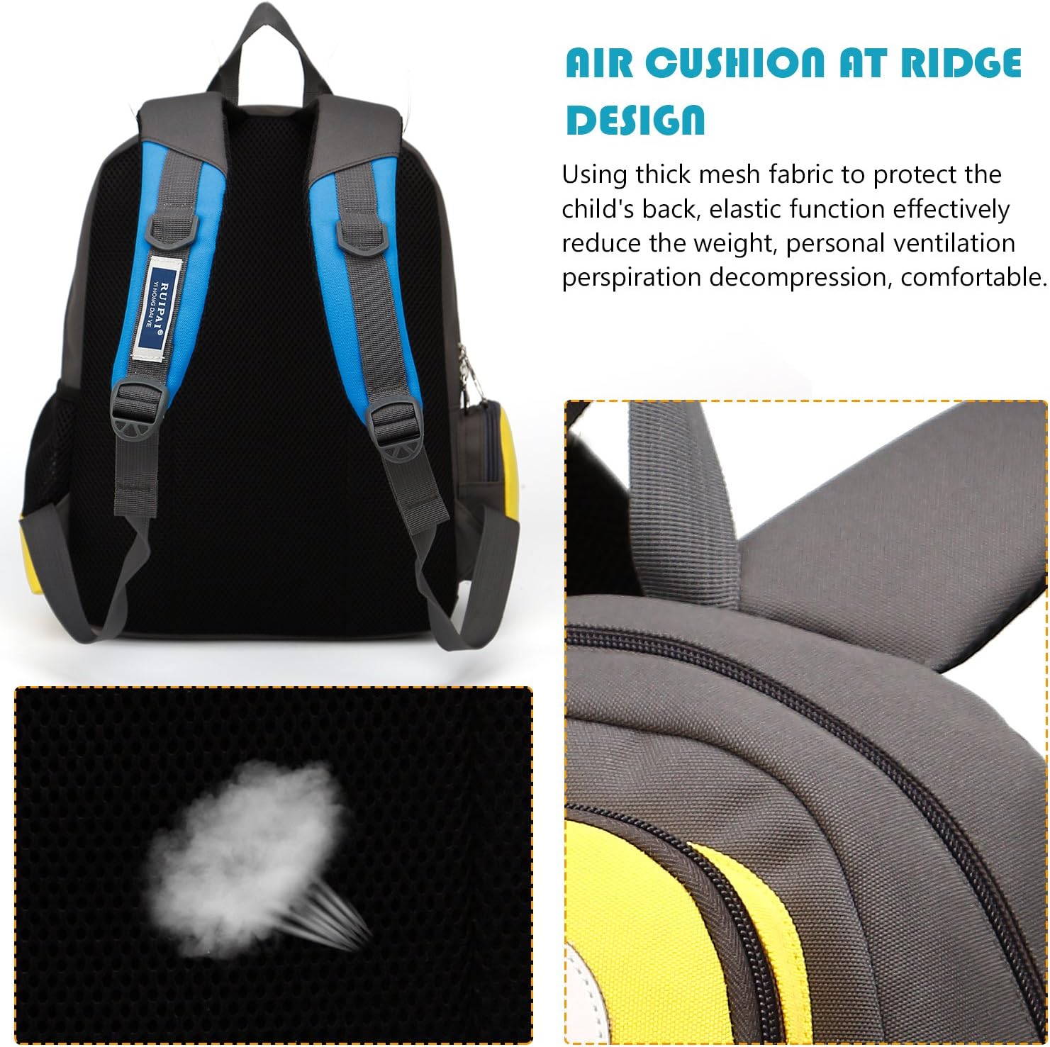 ArcEnCiel 15 Inch Kids Backpack, Lightweight Small Backpack for Boys Girls, Toddler Bookbag for Daycare, Preschool & School - Image 3