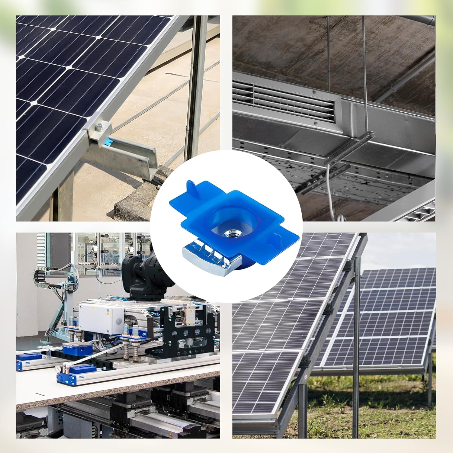 3/8-16" Nylon Strut Channel Cone Nuts - 100PCS, Galvanized Channel Squeeze Nut with Twist Tab, Compatible with Unistrut Channels Support Systems and Solar Panel Mounting (100)