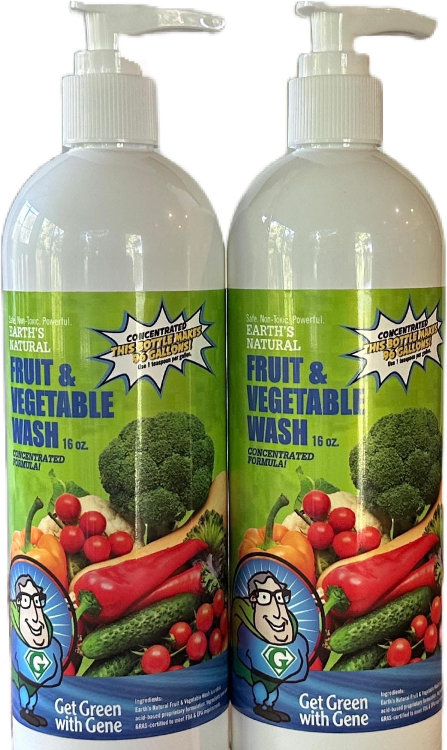 Earth's NaturalEarth's Natural Lifes Pure Balance 2 Pack 16oz Concentrated Fruit And Veggie Wash