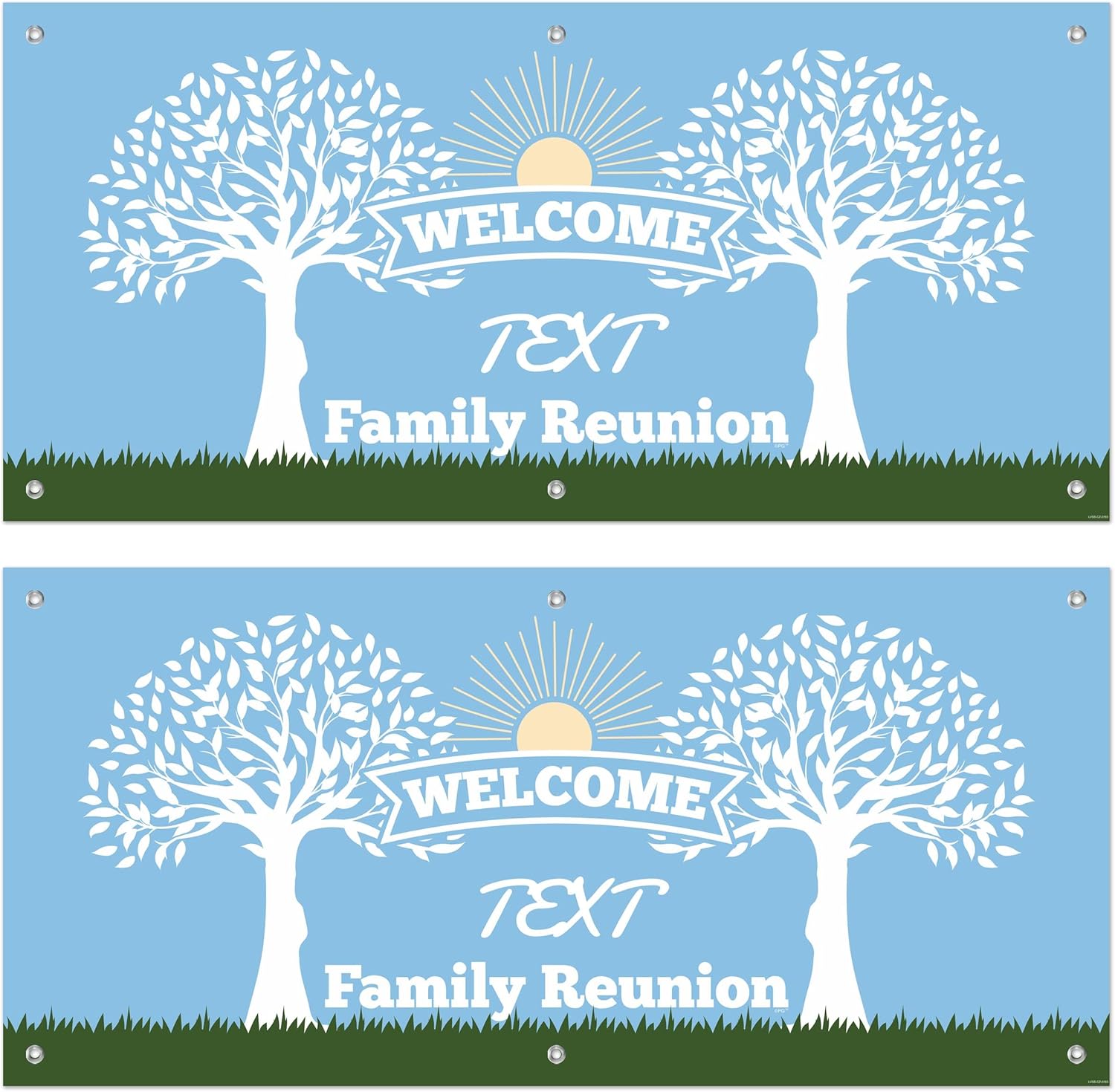 Custom Family Reunion Gifts Personalized Welcome Family Reunion Sunrise 24"x51" 2-Pack Personalized Horizontal Vinyl Banners