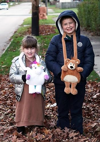 Miniatura 3 de PLUSHIBLE BRIDGING MILES WITH SMILES Calentador de manos de unicornio - Lindo bolso de mano de peluche de unicornio para niños