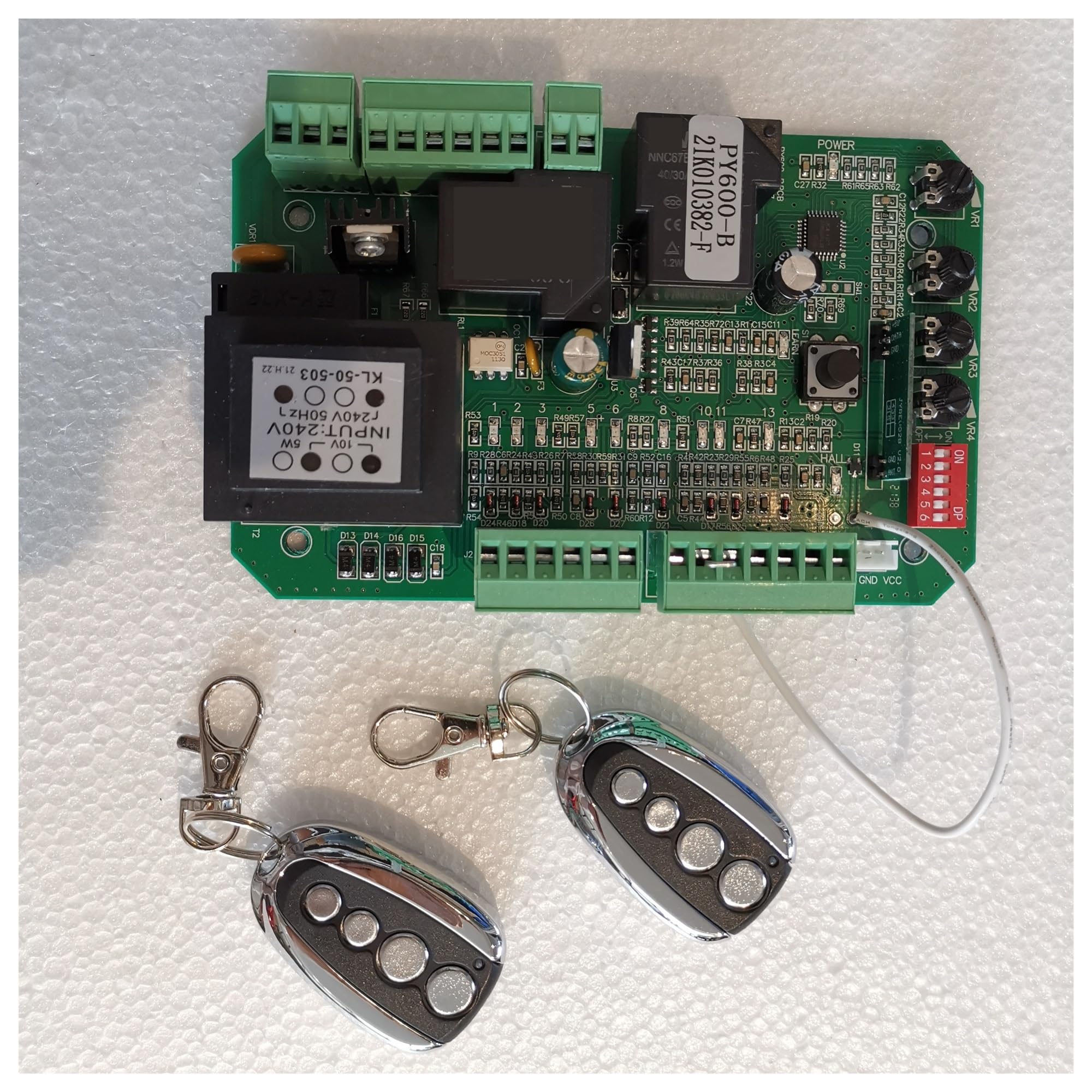 Elektrischer TüRöFfner, Schiebetor-Motoröffner, Motherboard-Karte, ersetzte Platine, 433,92 MHz, Rolling-Code-Fernbedienung(Kit 4)