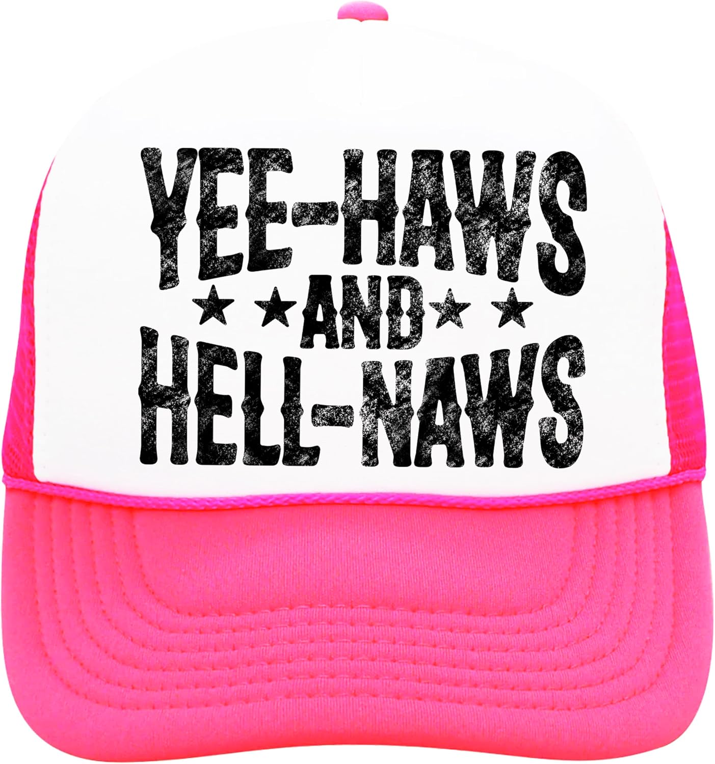 Yee Haws and Hell Naws Women and Teens Classic 5 Panel Mesh Snap Back Trucker Hat