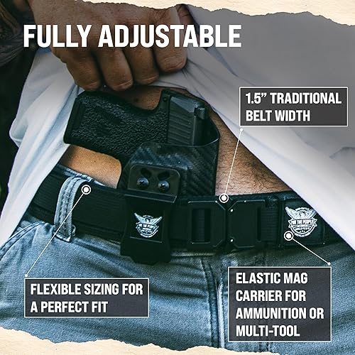 Miniatura 5 de We The People Holsters - Cinturón táctico para pistola con hebilla de talón - Cinturón táctico para transporte oculto