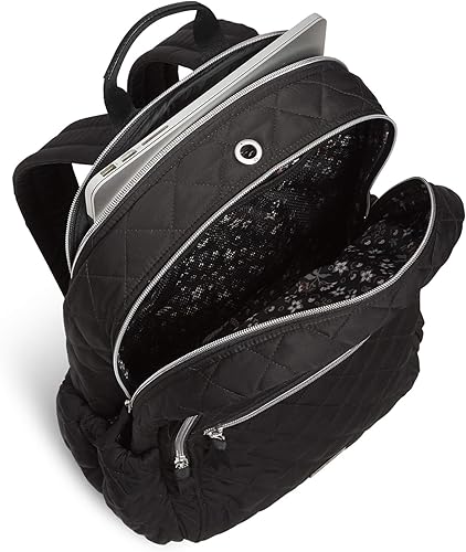 Miniatura 3 de Vera Bradley Mochila Campus de sarga de rendimiento, Negro, talla única