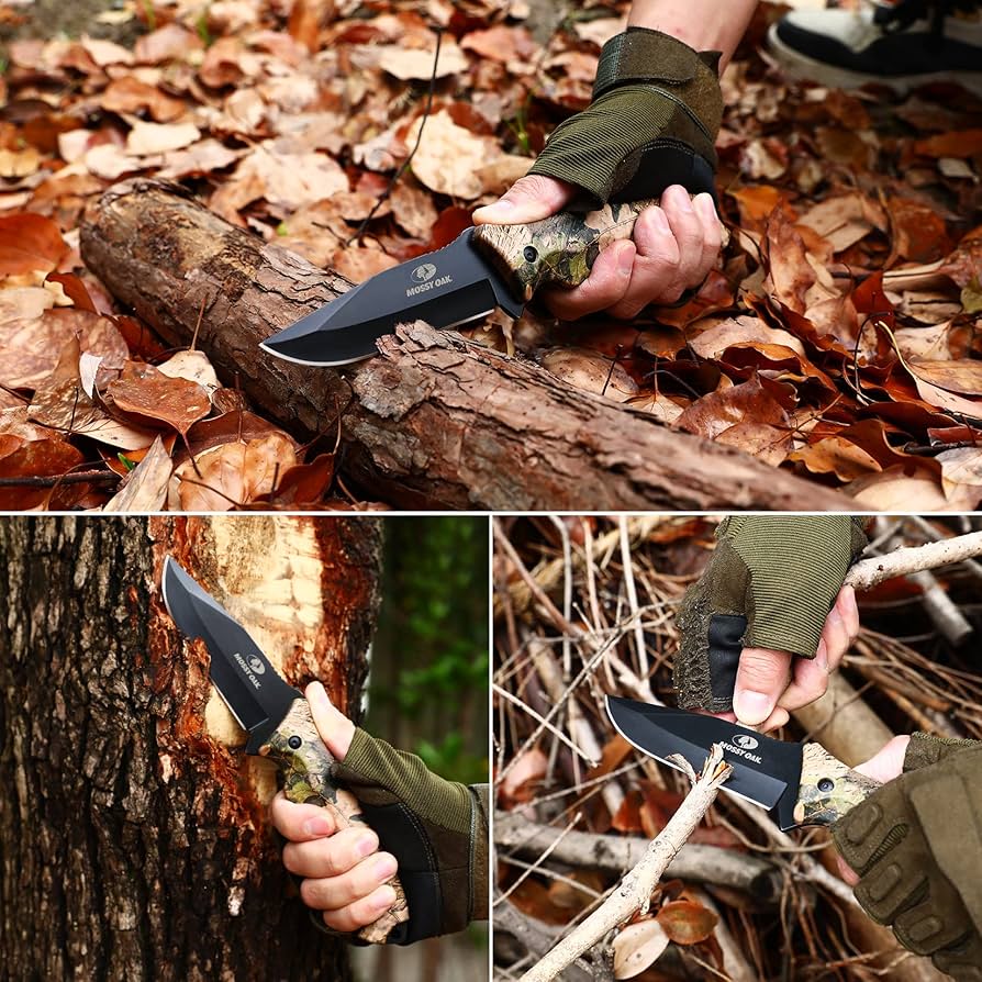 Amazon.co.jp: MOSSY OAK ナイフ シースナイフ フルタング構造