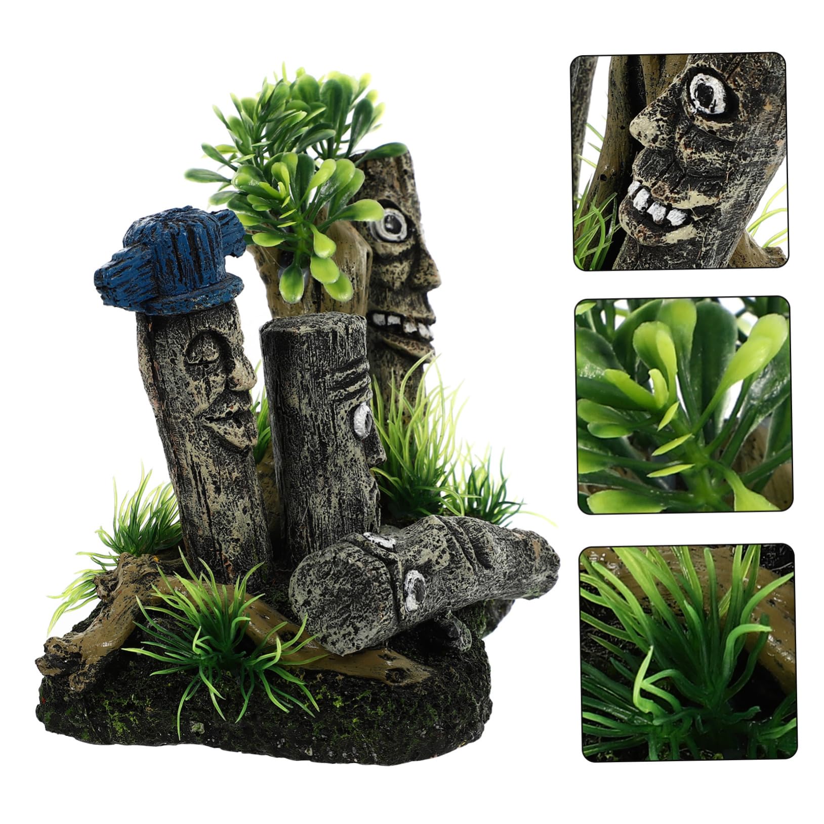 TOYANDONA 2 Piezas Pecera Paisajismo Decoración Cueva De Escondite del Acuario Decoración De Cuevas Artificiales Suministros Decorativos para Acuarios Pecera Falsa Resina