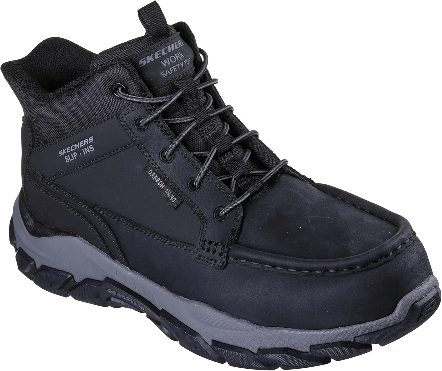 Skechers mens Santoro Moc Toe Hands Free Slip Ins