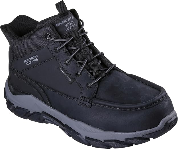 Skechers Mens For Work Santoro Leather Safety Moc Toe 