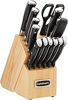 Cuisinart C77BTR-15P 15-Piece Triple Rivet Knife Block Set - High-Carbon Stainless Steel, Sharp Blades, Dishwasher Safe