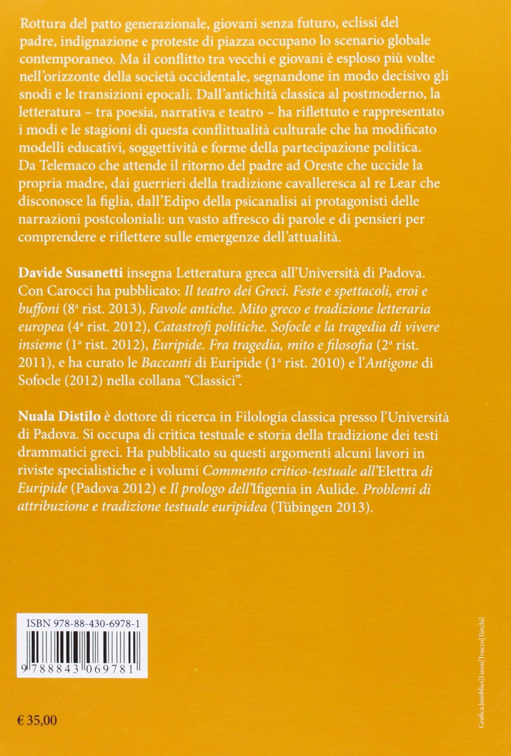 Letteratura e conflitti generazionali. Dall'antichità classica a oggi