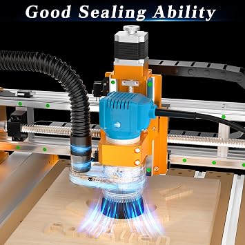 FoxAlien 69mm Diameter Dust Shoe for CNC Router Machine, Compatible with 52mm Spindle Motor and 65mm Router, Hose Diameter 38mm