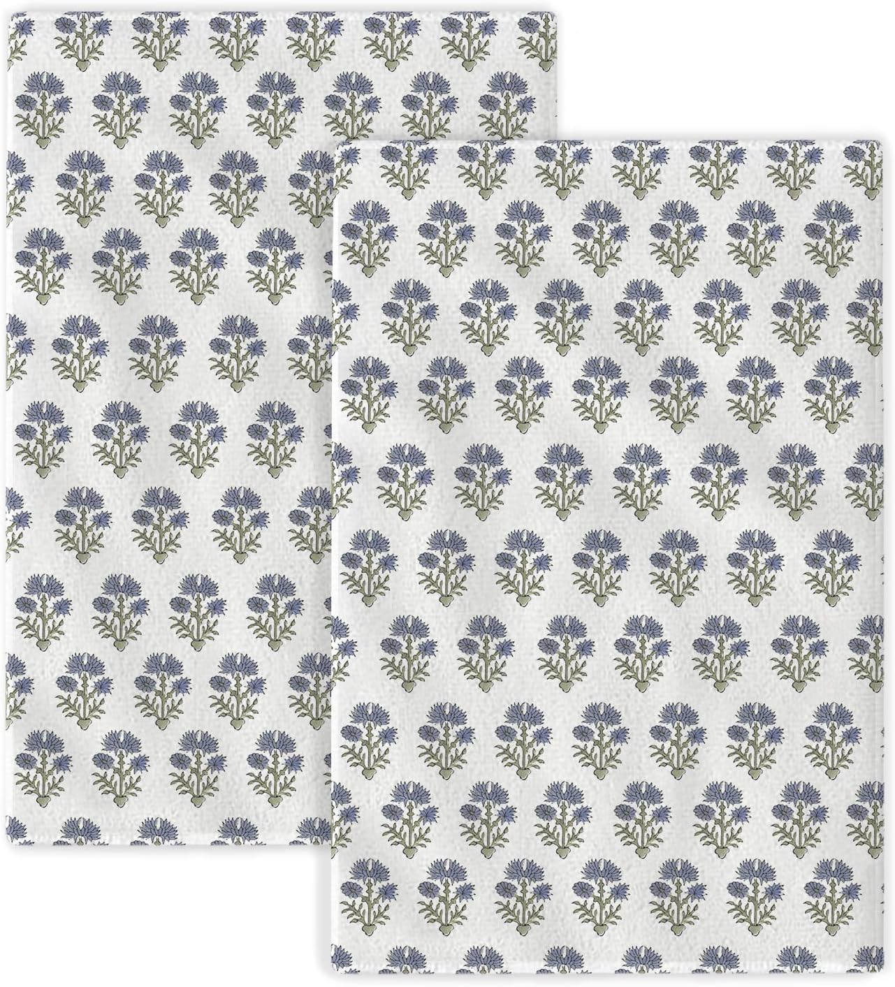 Fall Dish Kitchen Towels 16x24 Pack of 2 Orange Plaid Towels Decor