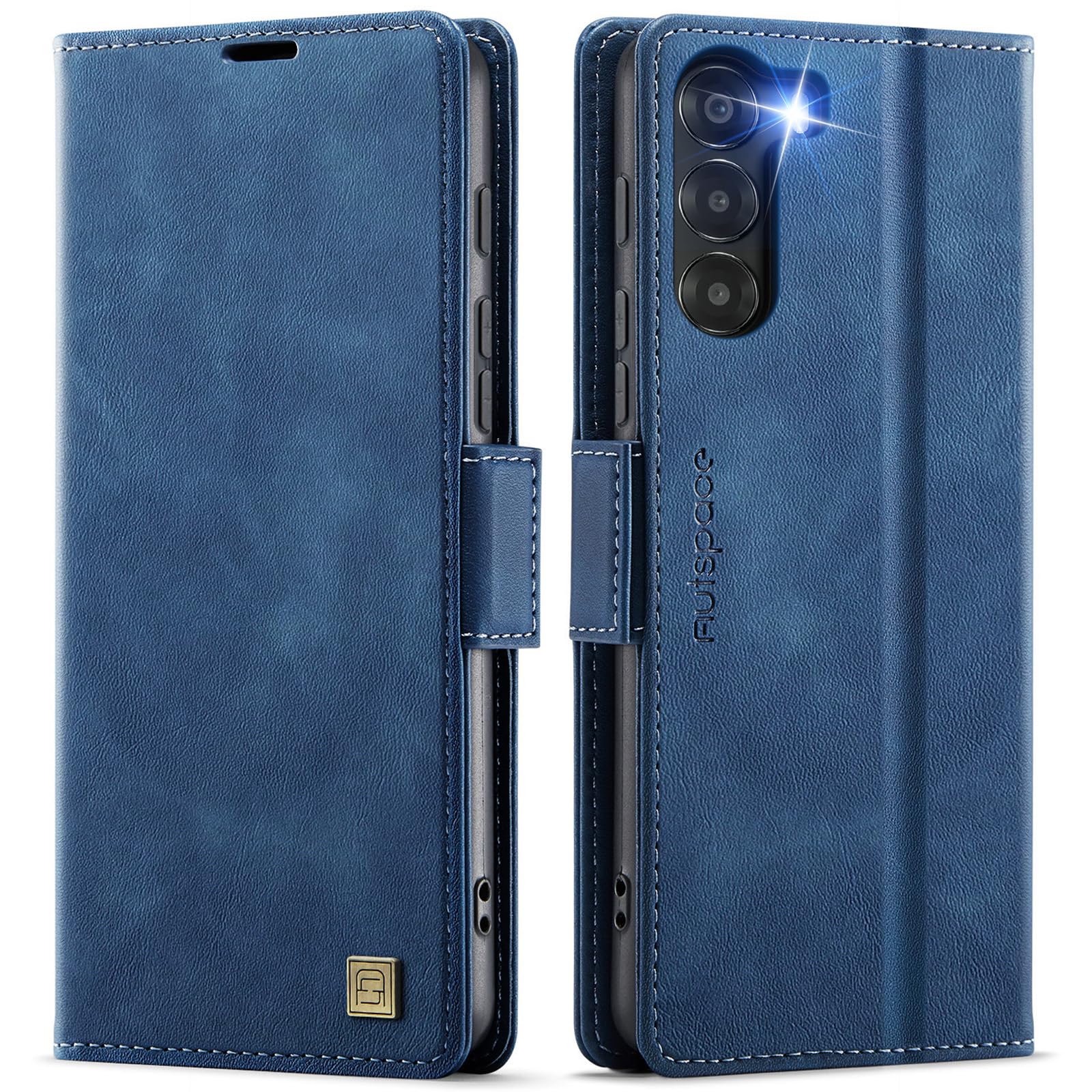 Nubia S 5G A403ZT ケース 手帳型 Nubia S 5G カバー ヌビア 手帳型ケース 財布型 スマホケース 携帯ケース 携帯カバー スマホカバー RFID磁気防止 高級レザー サイドマグネット式 カード収納 スタンド機能 耐摩擦 全面保護 ブルー