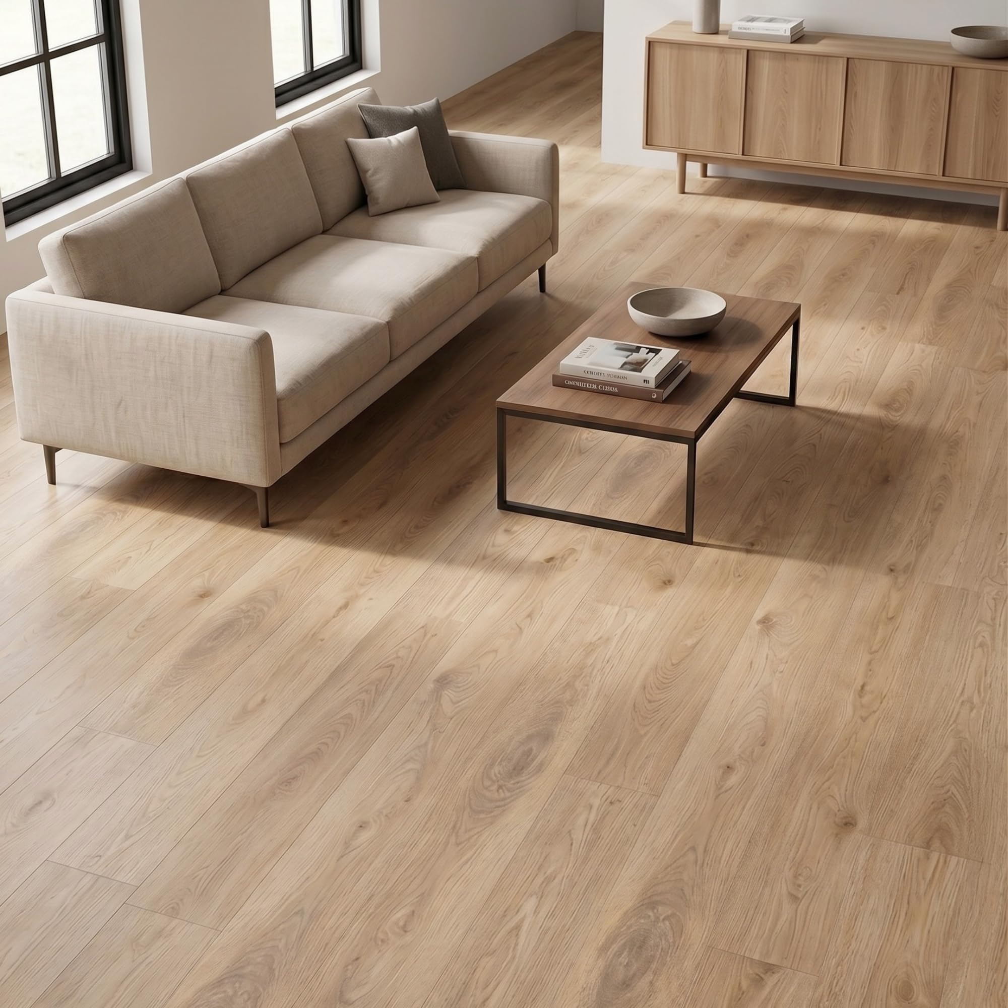 Suelo vinílico SPC click 5 mm efecto madera Roble Natural (2,21 m²) - ISOVEX