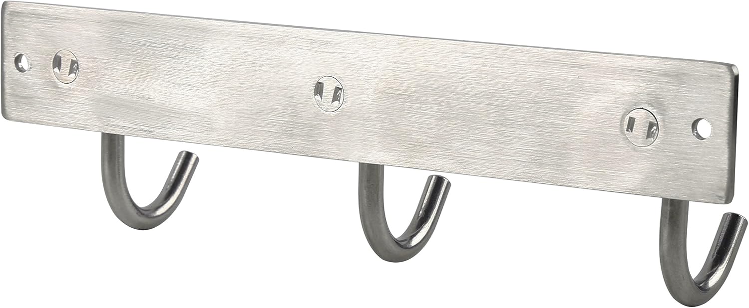 Bеѕt Cуbеr Dеаlѕ 🔥 WEBI SUS 304 Brushed Finish Wall Mounted Hook Rail Bar, 3-Hooks