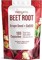 Vista 1 de Cápsulas de raíz de remolacha con semilla de uva y CoQ10 - Suplemento de apoyo para la presión arterial - Refuerzo de óxido nítrico - Suplemento