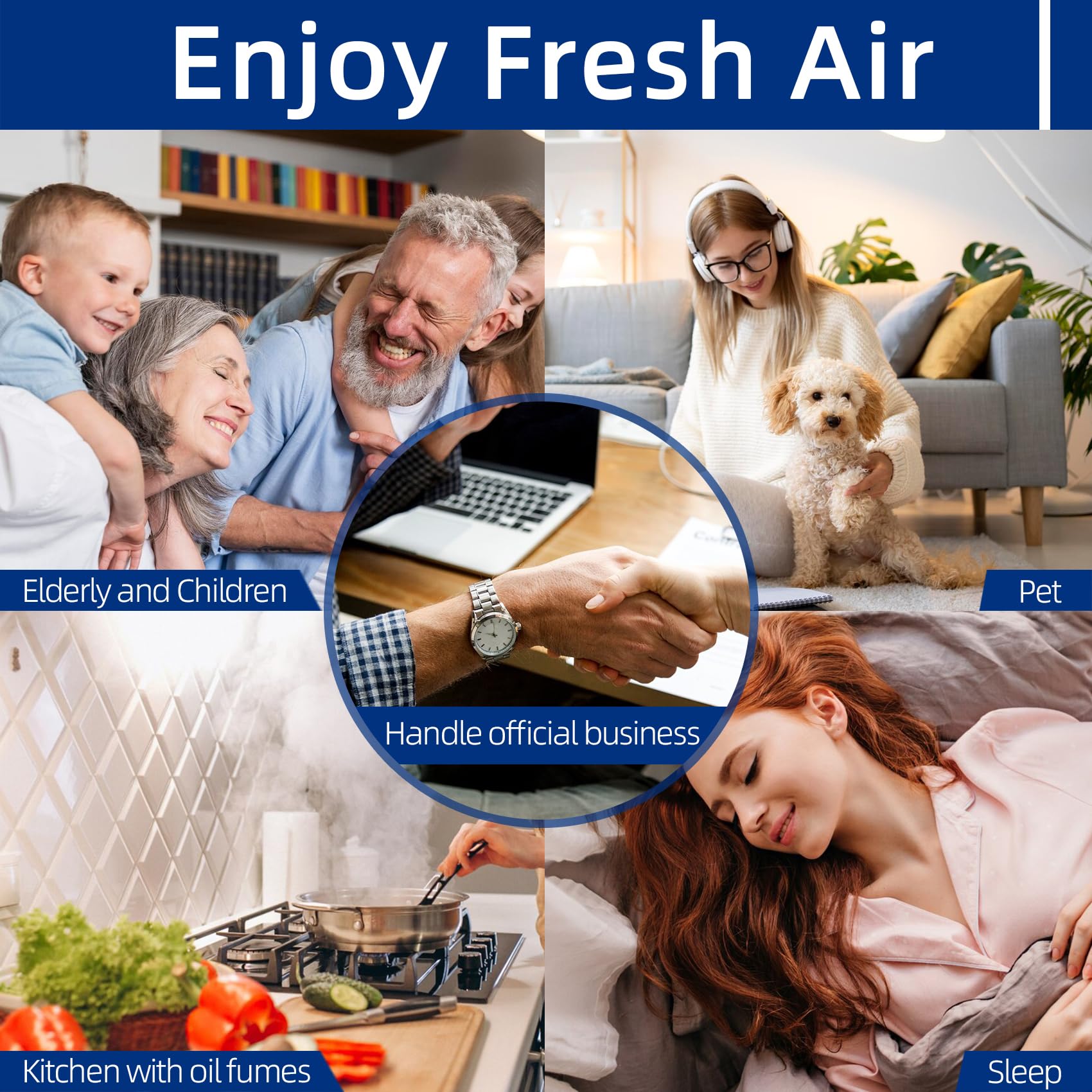ProHEPA 9000 - Filtros de repuesto compatibles con el purificador de aire VEVA ProHEPA 9000, 2 filtros H13 True HEPA + 8 prefiltros de carbón activado