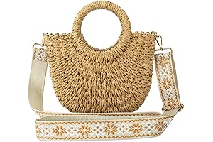 Handwoven Rattan Beach Bag