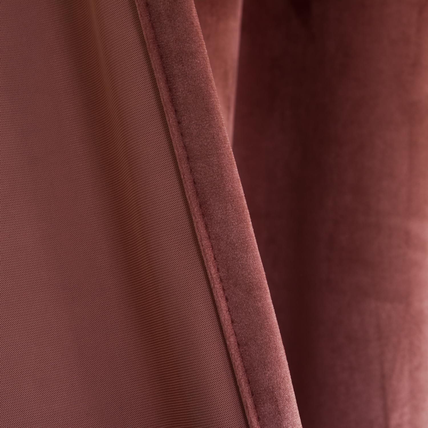Velvet Tie Top Room Curtain Set- Dusty Rose Bow Tie Design Drapes for Living Room/Bedroom W52 x L84-inch, 2 Panels