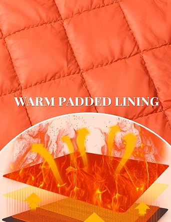TACVASEN Men's Bomber Jacket Smart Casual Warm Quilted Lined Winter Coat