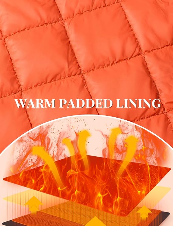 TACVASEN Men's Bomber Jacket Smart Casual Warm Quilted Lined Winter Coat