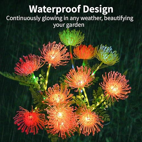Miniatura 4 de Luces solares de jardín, luces solares al aire libre para decoración de jardín, luces de flores de alfiler para jardín, patio, camino, decoración de