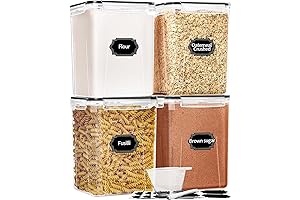 Skroam 4PCS Airtight Kitchen Organizers and Storage Containers