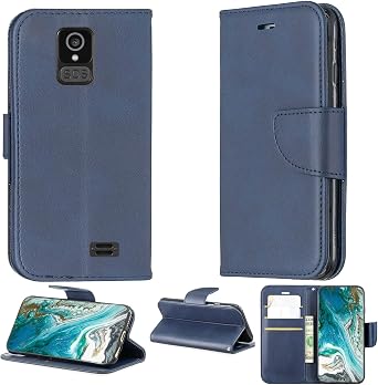 jioeuinly BRONDI Amico Pocket Case Compatible with BRONDI Amico Smartphone Pocket Phone Case Cover Flip Stand Cover PU Leather YZW Wallet Case Blue