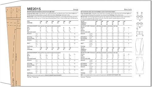 Miniatura 2 de Know Me Aaronica B. Cole, diseño de costura para mujer con parte superior y falda lápiz, código de diseño ME2015, tallas 16W-18W-20W-22W-24W-26W