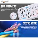Pick Ur Needs Extension Cord/Board/Power Strip with 4 USB Charging Ports and 6 Socket -10 Amp for Multiple Electronic Devices Smartphone Tablet Laptop gallery image