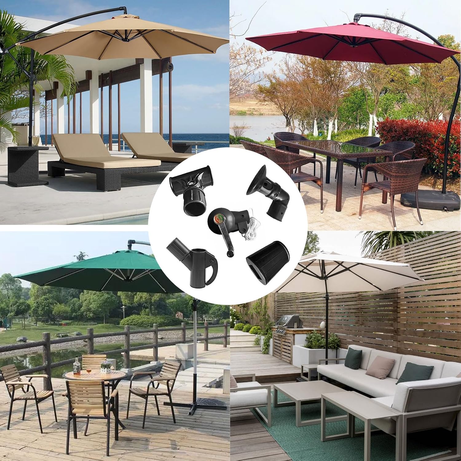 Outdoor Patio Umbrella Parts Replacement,Outdoor Courtyards Patio Umbrella Accessories Steering Bracket