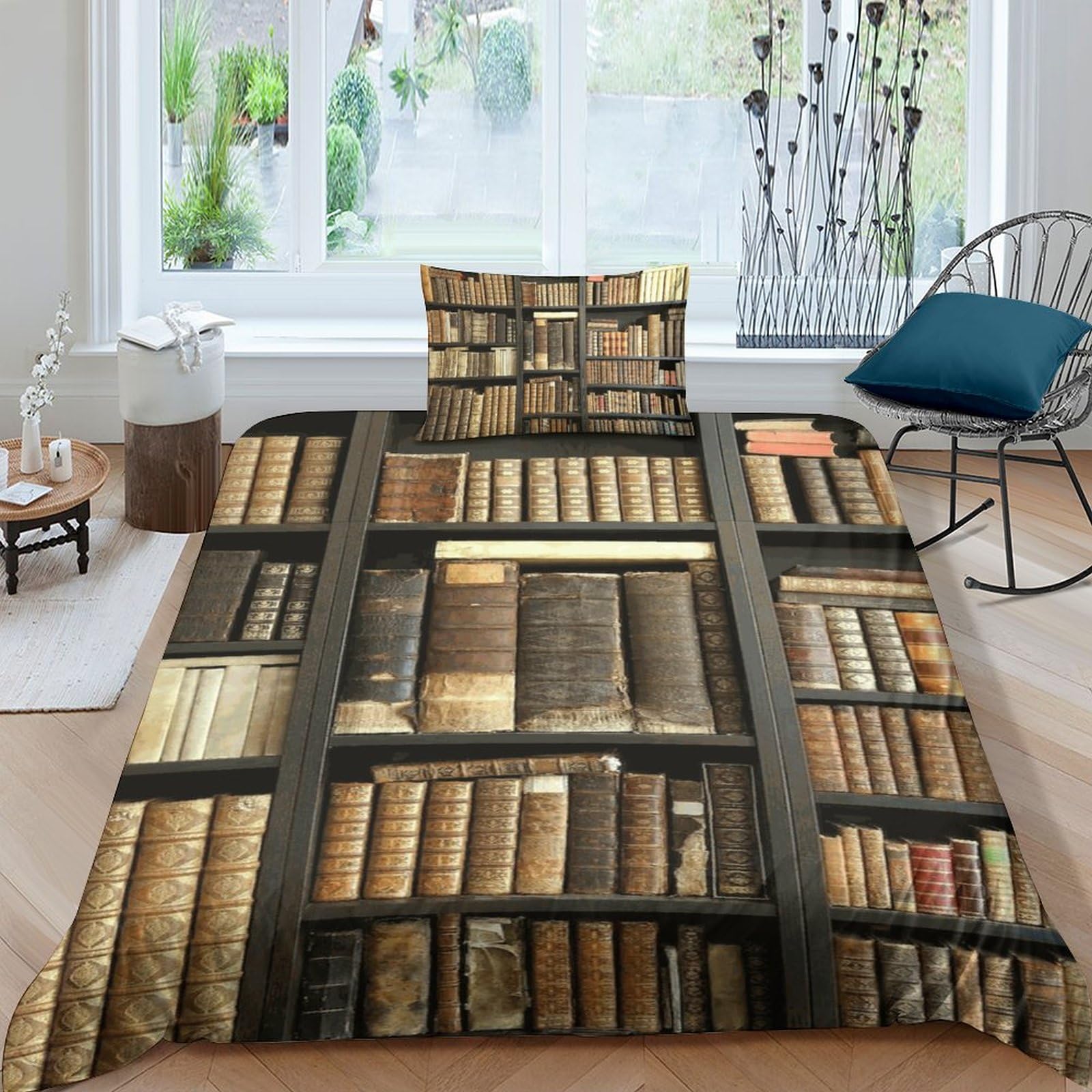 Parure de lit vintage books douce contre la literie rêche et difficile