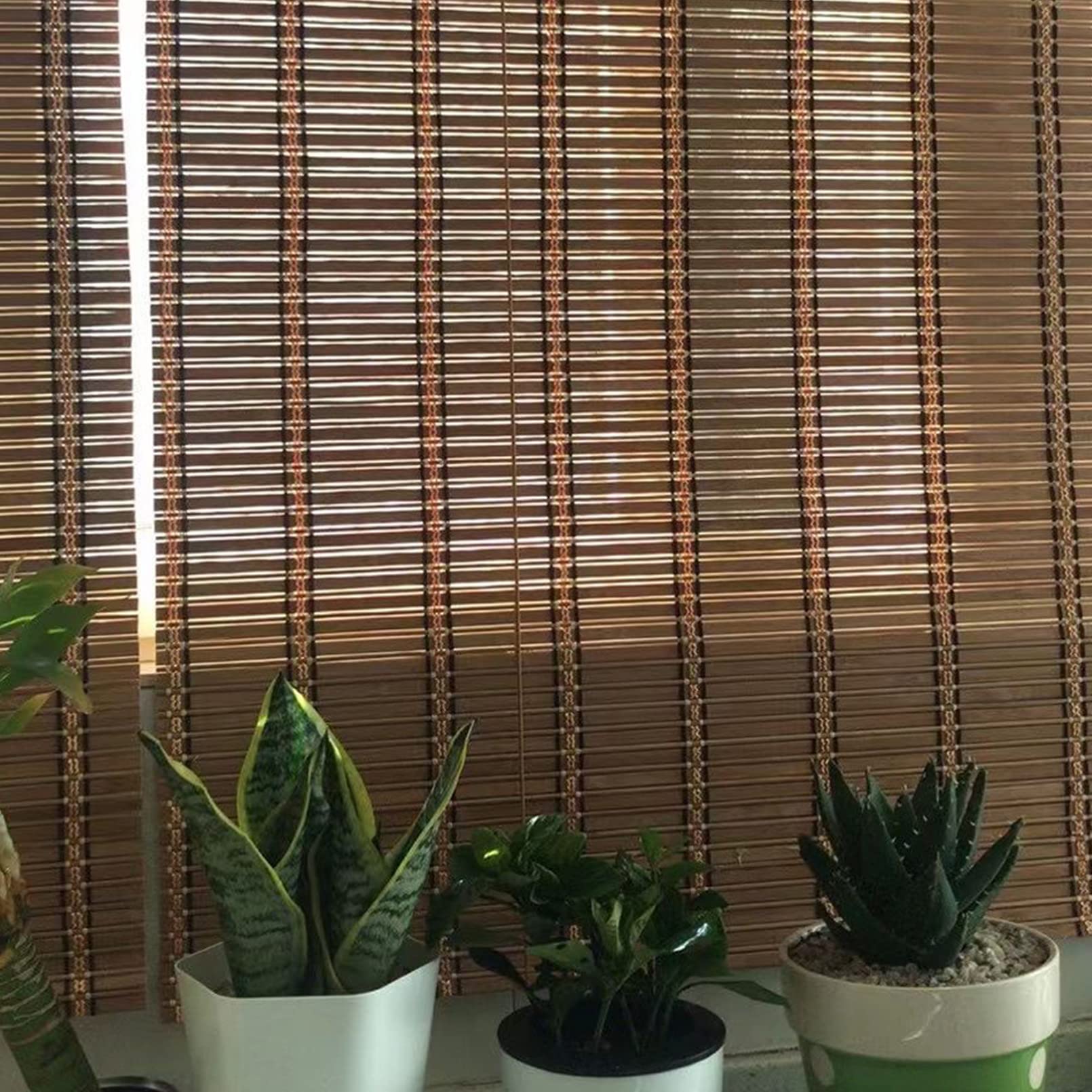 竹製ロールブラインド 幅160cm 高さ215cm Amazon｜X1NGFU すだれ ロールスクリーン 、竹製ローラー