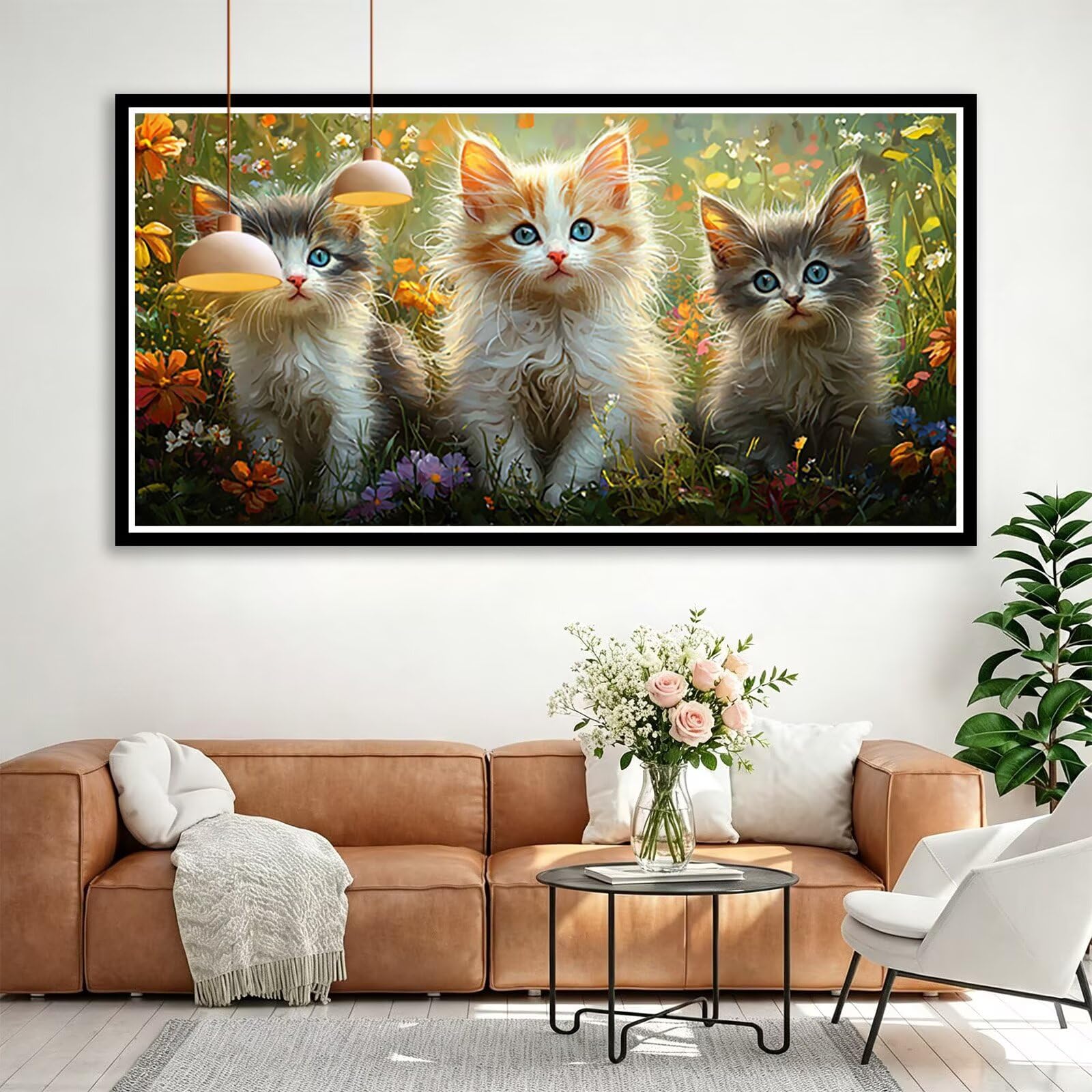 Diamond Painting Katze Diamant Painting Bilder Erwachsene 160x80 cm Q0-159