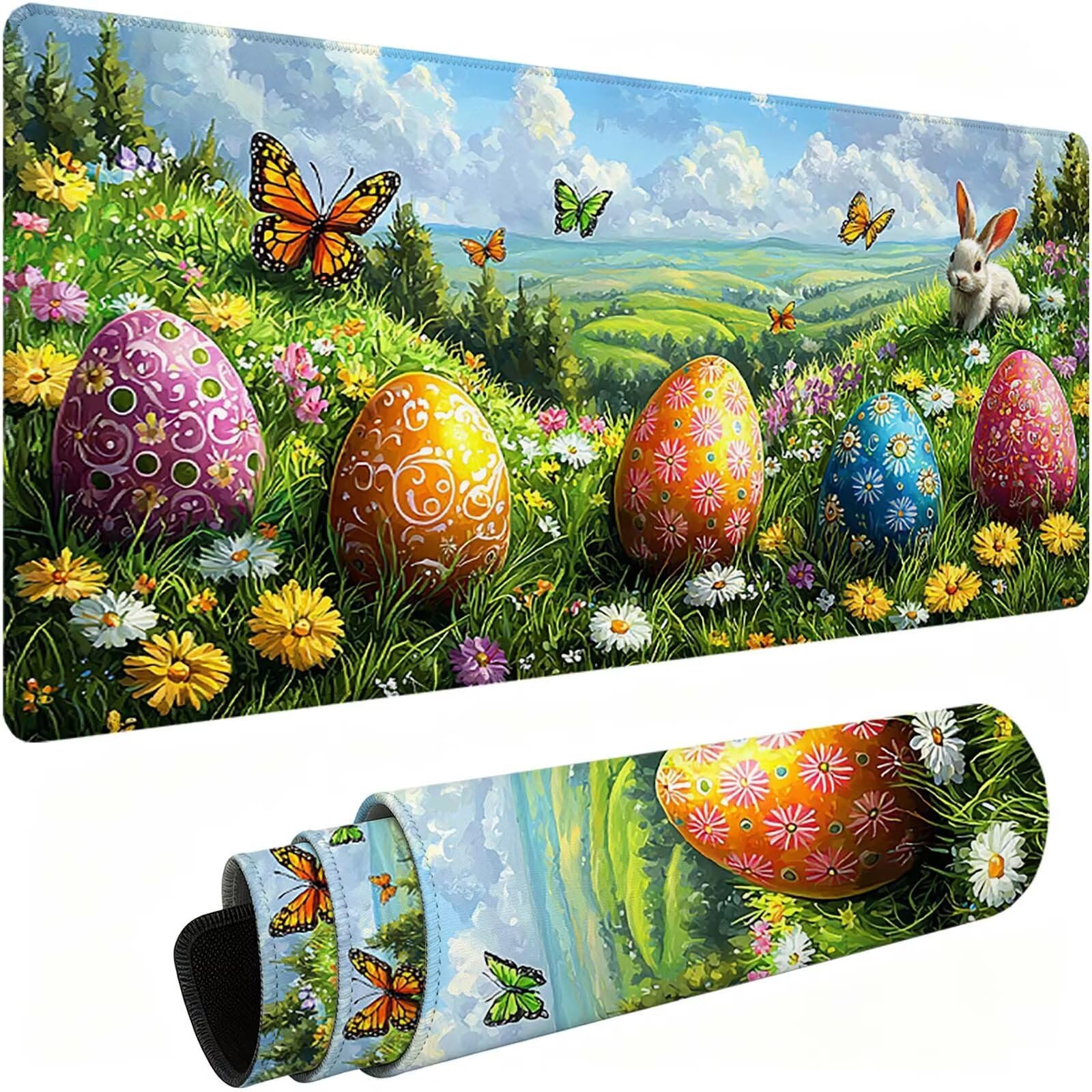 Tapis de Souris Gaming XXL Vert Tapis de Bureau Paysage 1000x400 mm J0-1072