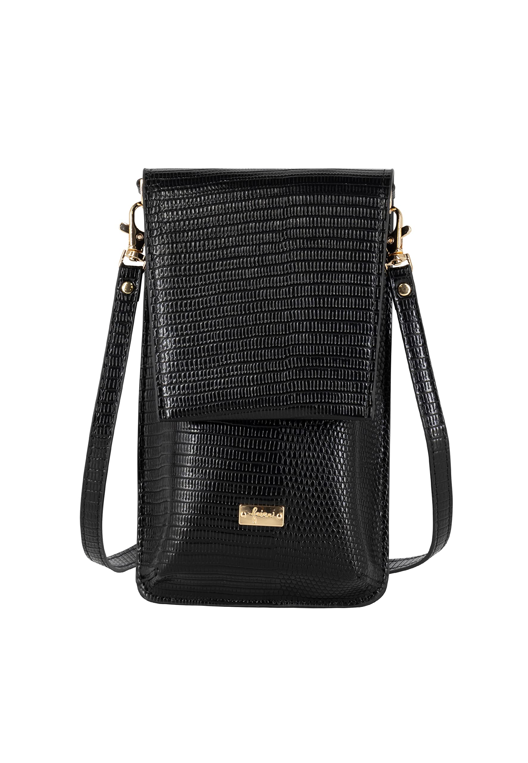 nelice Women Crossbody Mini Crossover Body Bag, Black, One Size