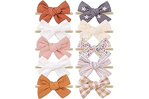 doboi Baby Girl White Bow Headbands: Adorable Headwear for Little Princesses