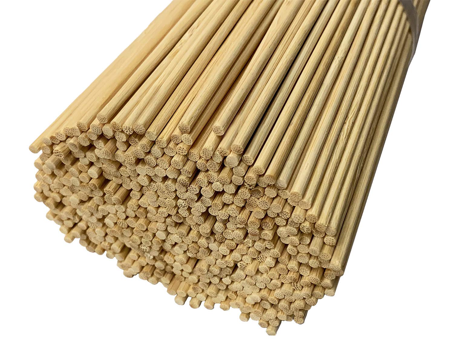 Lot de 1000 longs bâtons de bambou (3 mm x 50 cm, pointus d'un côté)