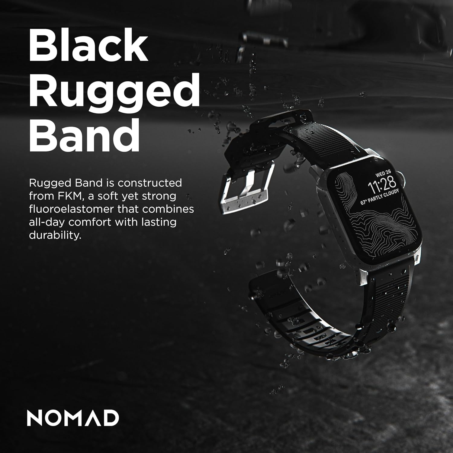 NOMAD Rugged Band for Apple Watch, Adventurous Rugged Band for Men and Women