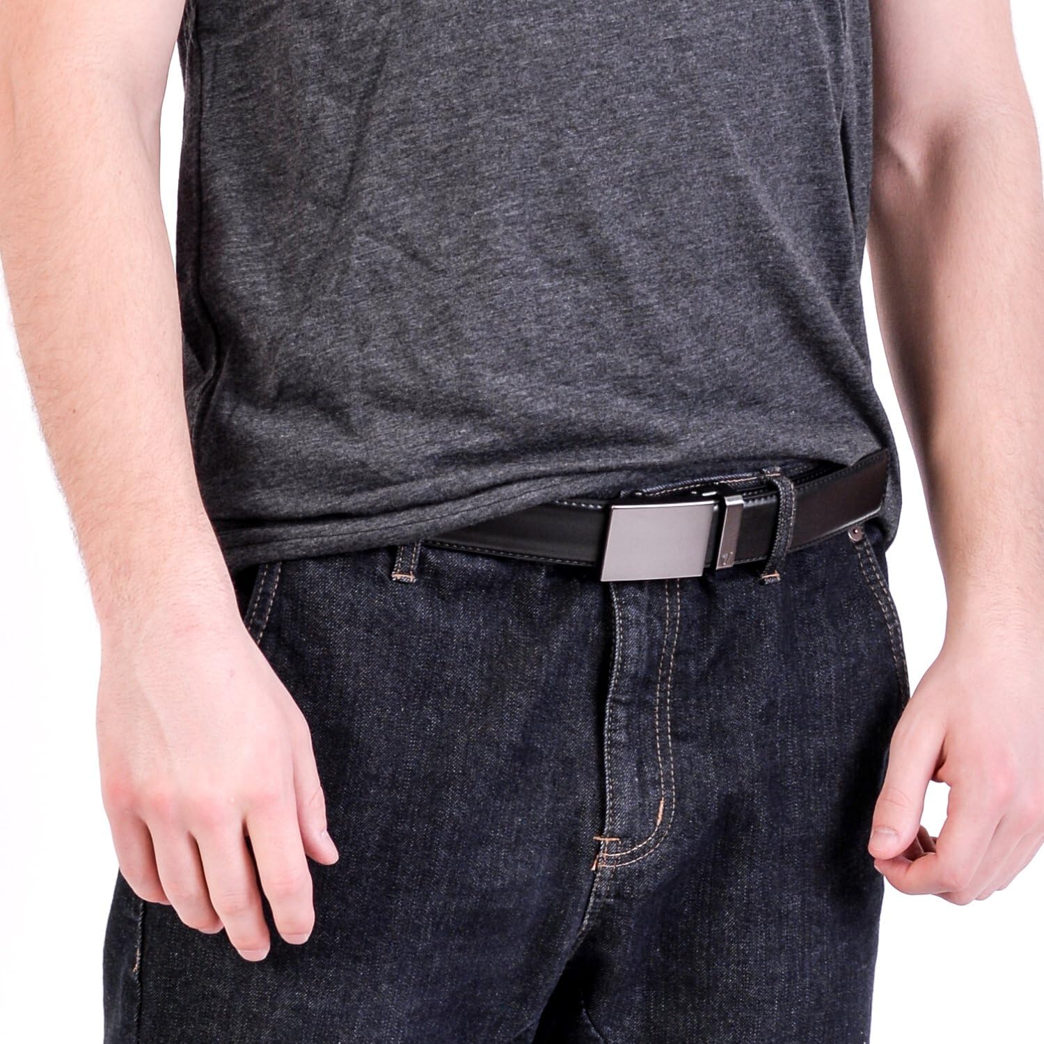 Mission Belt Men's Leather Ratchet Belt, 40mm Metal Collection - Image 2